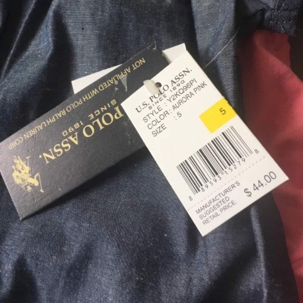 U.S. Polo Assn. Outfit, Denim, Pink, Size 5